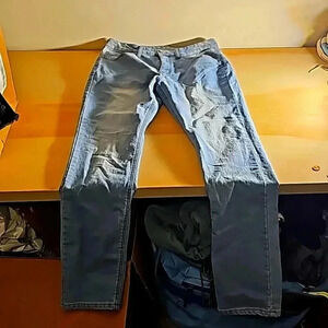 Mens Vintage Genes Black Light Wash Blue Jeans 32 X 32